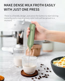 CIRCLE JOY Rechargeable Milk Frother Handheld with Stand, Dual Spring Whisk Head Electric Coffee Frother Foam Maker, Portable Drink Mixer for Cappuccino, Latte, Matcha, Black