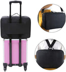 Axooms Professional 3-Tier Waterproof Makeup Case for Travel, Black, 43.5 × 17 × 31 cm, Oxford Fabric, BK14-TMM1