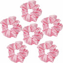 Axooms 6-Piece Satin Silk Scrunchie Set, Soft Ponytail Holders for Women and Girls, 4.3-Inch Pink Hair Ties