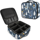 Axooms Cosmetics Storage Bag with Adjustable Compartments, Black, 25 × 22 × 9 cm