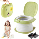 Axooms Portable Foldable Travel Potty for Toddlers, Toilet Training for Boys and Girls, Indoor and Outdoor, Pink