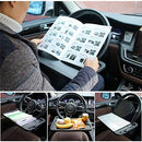 Axooms Multi-Function Car Steering Wheel Laptop Desk and Food Tray, Portable Tablet and Notebook Holder, Black ABS Plastic