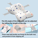 Axooms Baby Bath Cushion, Non-Slip Newborn Bath Seat Support, Soft Quick-Dry Adjustable Bath Mat