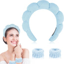 Axooms Soft Terry-Cloth Spa Headband for Face Washing, Makeup, and Skincare, Non-Slip Puffy Hair Band