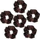Axooms 6-Piece Satin Silk Scrunchie Set, Soft Ponytail Holders for Women and Girls, 4.3-Inch Pink Hair Ties