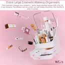 Axooms Makeup Storage & Organizer Drawers, Large 3-Tier Dustproof Acrylic Cosmetics Box with Covers, Skincare Organizer & Wardrobe Display Case