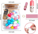 Axooms Capsule Letters in a Bottle - 50 Pieces Love Gift for Wife, Girlfriend, Boyfriend, Husband, Cute Things Gift for Birthday, Christmas, Anniversary, Valentine's Day, Long Distance Gift
