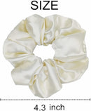 Axooms 6-Piece Satin Silk Scrunchie Set, Soft Ponytail Holders for Women and Girls, 4.3-Inch Pink Hair Ties