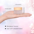 Axooms Frosted Glass Cosmetic Jars with Leak-Proof Lids, 30 ml, Multiple Pack Options