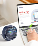 Axooms Small USB Desktop Fan – Portable Quiet Table Fan 4 Inch, 3 Wind Speeds, 360° Rotation, for Office, Bedroom & Travel