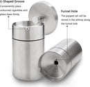 Axooms Car Ashtray with Lid, Stainless Steel Smokeless Portable Detachable Windproof Ashtray, Fits Car Cup Holders (Black)