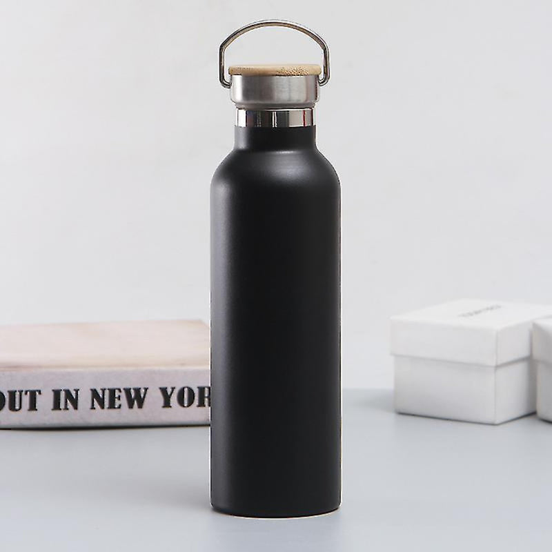 Sport Water Bottle Double Wall Insulated - Black
