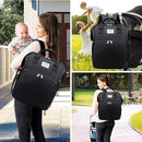 Axooms 3-in-1 Baby Diaper Backpack with Portable Crib and Changing Pad, Waterproof Travel Diaper Bag for Newborns with Large Capacity, Stroller Straps and Insulated Pockets for Moms and Dads