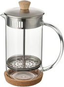 Axooms 365+ French Press Coffee & Tea Maker, Clear Glass/Stainless Steel, 1L