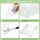 Axooms 3-Tier Acrylic Display Stand, Nail Polish and Essential Oil Organizer for 36–56 Bottles, Clear