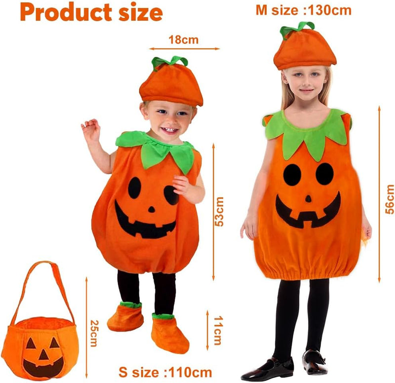 Kids Pumpkin Costume with Pumpkin Hat