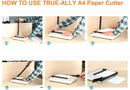 Axooms Professional Heavy Duty Paper Cutter 12 Inch A4 Size by Sputnik in White (A4, B5, A5, B6, B7) (White)