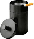 Axooms Car Ashtray with Lid, Stainless Steel Smokeless Portable Detachable Windproof Ashtray, Fits Car Cup Holders (Black)