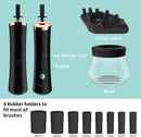 Axooms Automatic Makeup Brush Cleaner and Dryer, Electric Brush Cleaning Machine with 8 Rubber Collars
