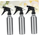 Axooms Refillable Water Spray Bottle - Aluminum Alloy 300ml Silver (Pack of 3)