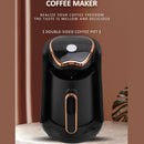 Axooms 600W Electric Turkish Coffee Maker – Fast Heating, 0.5L Single Serve for Turkish, Greek & Arabic Coffee with Auto Shut-Off, Drip-Free Spout & Comfortable Handle (Elegant Black & Gold Design)
