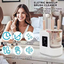 Axooms 3-in-1 Electric Makeup Brush Cleaner and Dryer with Silicone Bowl, USB-Powered, Includes Drying Rack