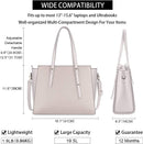 Axooms Women's Large PU Leather Tote Bag, 15.6-Inch Laptop Handbag for Classes