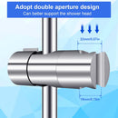 Axooms Shower Head Holder Universal Adjustable Shower Holder Bracket , Shower Head Holder Replacement Fits 18-25mm Round Shower Pole, ABS and Chrome-Plated, Silver