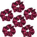 Axooms 6-Piece Satin Silk Scrunchie Set, Soft Ponytail Holders for Women and Girls, 4.3-Inch Pink Hair Ties