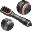 Axooms 2-in-1 1200W Hair Styling Brush, Rotating Volumizer, Negative Ionic Hair Dryer and Hot Air Straightening Brush