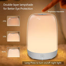 Axooms Rechargeable LED Touch Bedside Table Lamp, USB Night Light with 3 Warm Brightness Levels, 5 Colors and Gradient Mode for Bedroom, Nursery, Living Room and Camping
