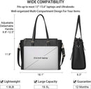 Axooms Women's 15.6-Inch Water-Resistant Laptop Tote Bag, Black
