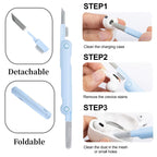 8-in-1 Electronics Cleaning Kit – 7-in-1 Multi-Function Set + Bonus Flannel Cloth | 5 ml Screen Spray, AirPods Cleaning Pen, Keycap Puller, Brushes & Sponge