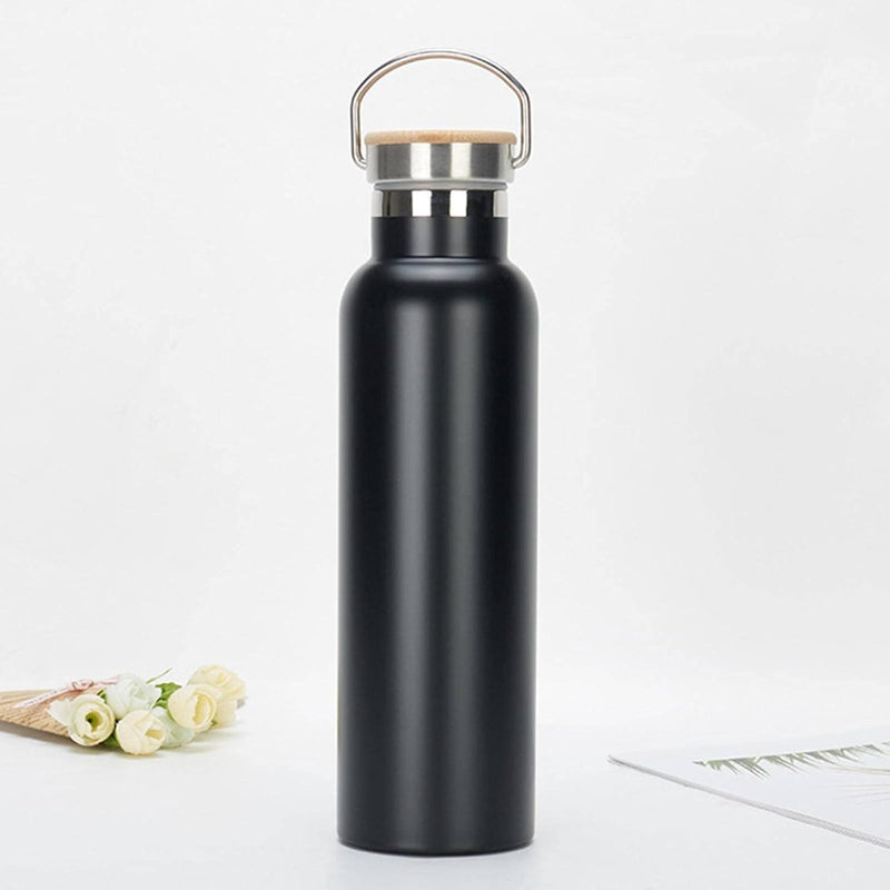 Sport Water Bottle Double Wall Insulated - Black