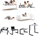Axooms Foldable Laptop Table with Mouse Pad, Portable 360° Adjustable Bed and Sofa Desk