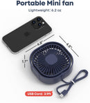 Axooms Small USB Desktop Fan – Portable Quiet Table Fan 4 Inch, 3 Wind Speeds, 360° Rotation, for Office, Bedroom & Travel