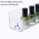 Axooms 6-Pack 15-Inch Acrylic Wall-Mounted Nail Polish Racks, Holds Up to 96 Bottles, Clear Essential Oil Display and Organizer