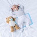 Axooms 100 Disposable Baby Changing Pads, Waterproof and Breathable Underpads for Bed and Table Protection, 17 × 13 Inches