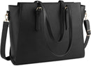 Axooms Women's 15.6-Inch Water-Resistant Laptop Tote Bag, Black