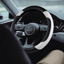 Axooms Leather Steering Wheel Protection Cover , Non-Slip and Breathable Microfiber Protective Cover, Universal Fit for Most Cars (Beige)
