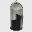 Axooms Makeup Brush Holder with 360-Degree Rotating Cover, Transparent Dustproof Vanity Organizer