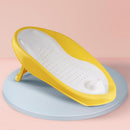 Axooms Foldable Baby Bath Seat for Newborns, Non-Slip Portable Infant Bath Support, Quick-Dry Mesh for Ages 0–12 Months (Yellow)