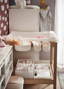 Axooms Sniglar Baby Changing Table, Beech Wood, White