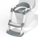 Axooms Potty Training Toilet with Step Ladder, Foldable Non-Slip Training Seat for Boys and Girls, Splash Guard, Soft Cushion, and Safety Handles, Gray