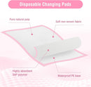 Axooms Disposable Baby Changing Mats, 33 x 45 cm, 100 Pieces, Pink
