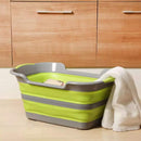Axooms Foldable Multi-Purpose Pet and Baby Bath Tub, Portable Plastic Laundry Basket and Storage Basin, Lightweight Space-Saving Design, 60 × 40 × 27.5 cm