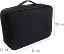 Axooms Professional 3-Tier Waterproof Makeup Case for Travel, Black, 43.5 × 17 × 31 cm, Oxford Fabric, BK14-TMM1