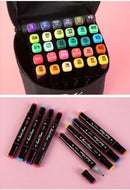 Axooms 48 Dual Tip Art Markers Set for Drawing – Complete Colored Acrylic Marker Set, Washable Brush Tip Color Pens, Non-Toxic Permanent Markers with Double Tip for Kids