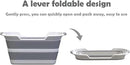 Axooms Foldable Multi-Purpose Pet and Baby Bath Tub with Drain Hole, Portable Plastic Laundry Basket and Storage Basin, Lightweight Space-Saving Design, 60 × 40 × 27.5 cm