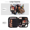 Axooms Cosmetics Storage Bag with Adjustable Compartments, Black, 25 × 22 × 9 cm